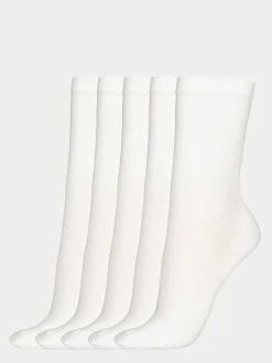 Nanso COTTON BASIC nilkkasukat, 5 paria - valkoinen* Katso Valikoima|Katso Sukat