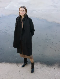 Nanso ELLE pitkä villakangastakki -* Takit, Jakut Ja Liivit