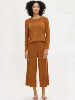 Nanso HENTO housut - ruskea* Yöasut Ja Oloasut