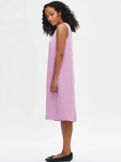 Nanso LILA hihaton kangasmekko -* Pellavavaatteet|Mekot