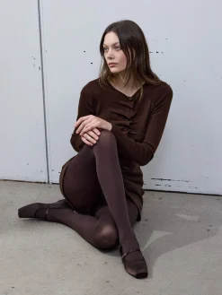 Nanso RECYCLED OPAQUE 80 den sukkahousut - ruskeat* Katso Valikoima|Katso Sukkahousut