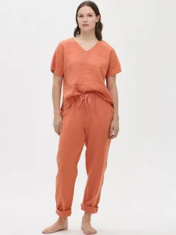 Nanso SARASTUS pellavahousut -* Pellavavaatteet|Yöasut Ja Oloasut