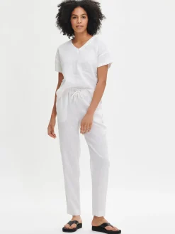 Nanso SARASTUS pellavahousut -* Pellavavaatteet|Yöasut Ja Oloasut