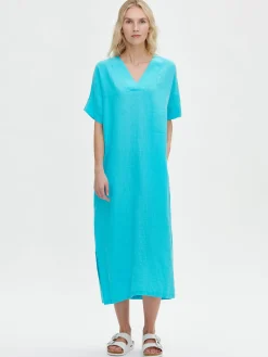 Nanso SARASTUS pellavakaftaani -* Pellavavaatteet|Yöasut Ja Oloasut