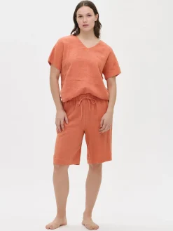 Nanso SARASTUS pellavashortsit -* Pellavavaatteet|Yöasut Ja Oloasut