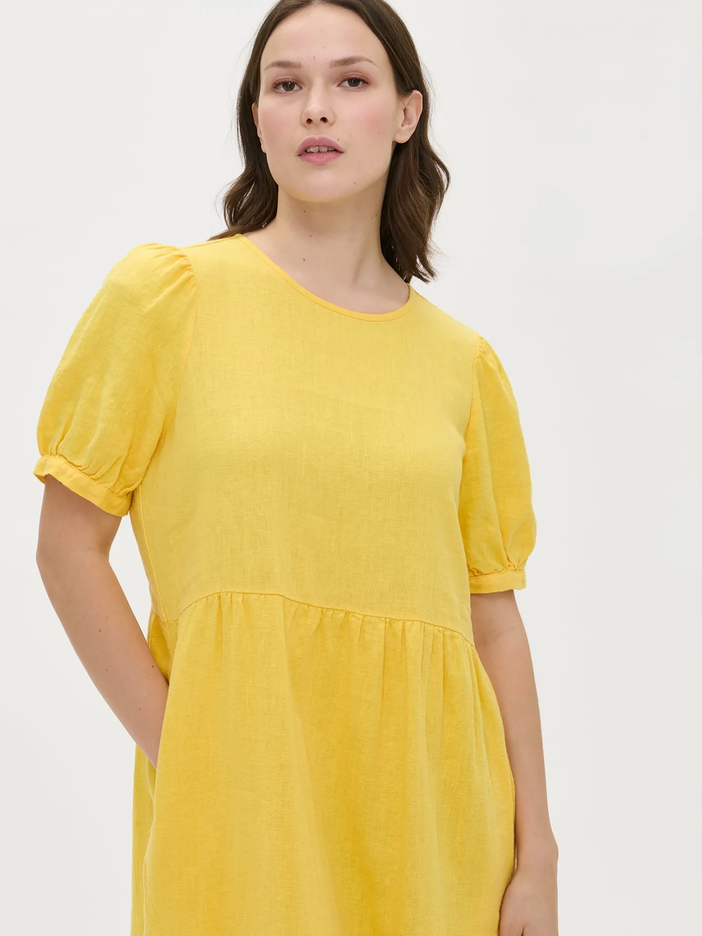 Nanso SARASTUS pitkä pellavamekko -* Mekot|Pellavavaatteet