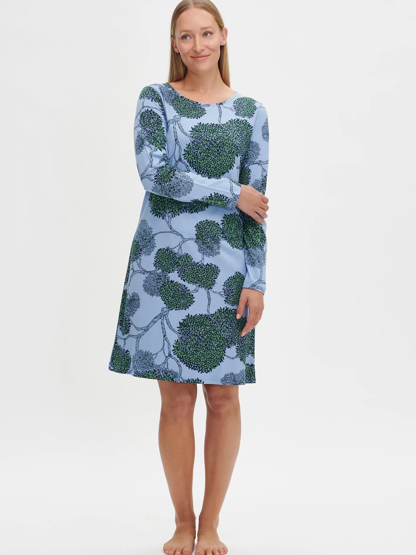 Nanso TUOMI lyhyt pitkähihainen yöpaita -* Yöasut Ja Oloasut